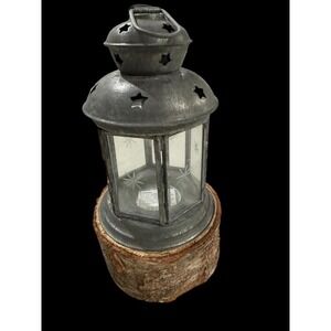 6" Rustic Candle Lantern NWT